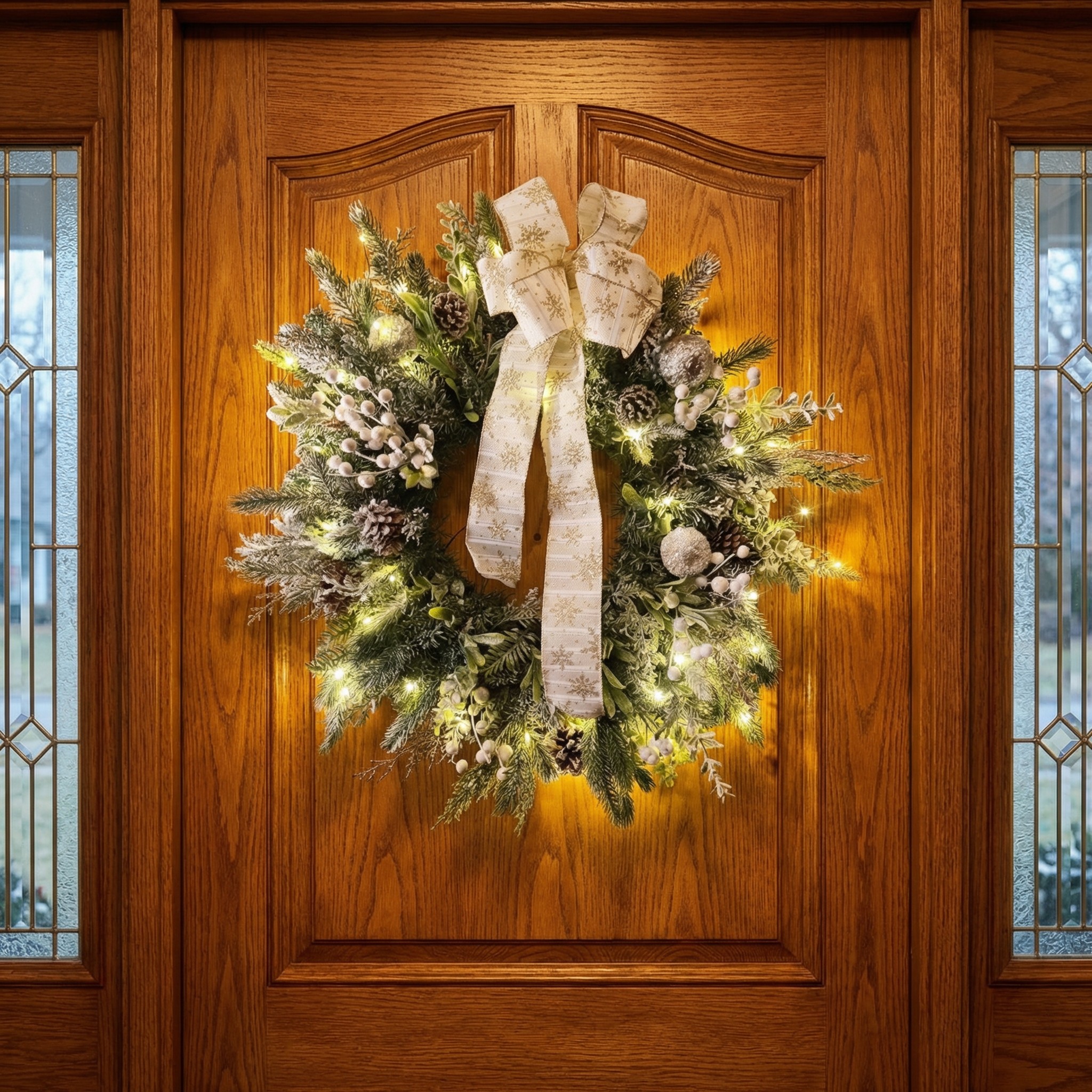Frosted Winter Wonderland Christmas Wreath