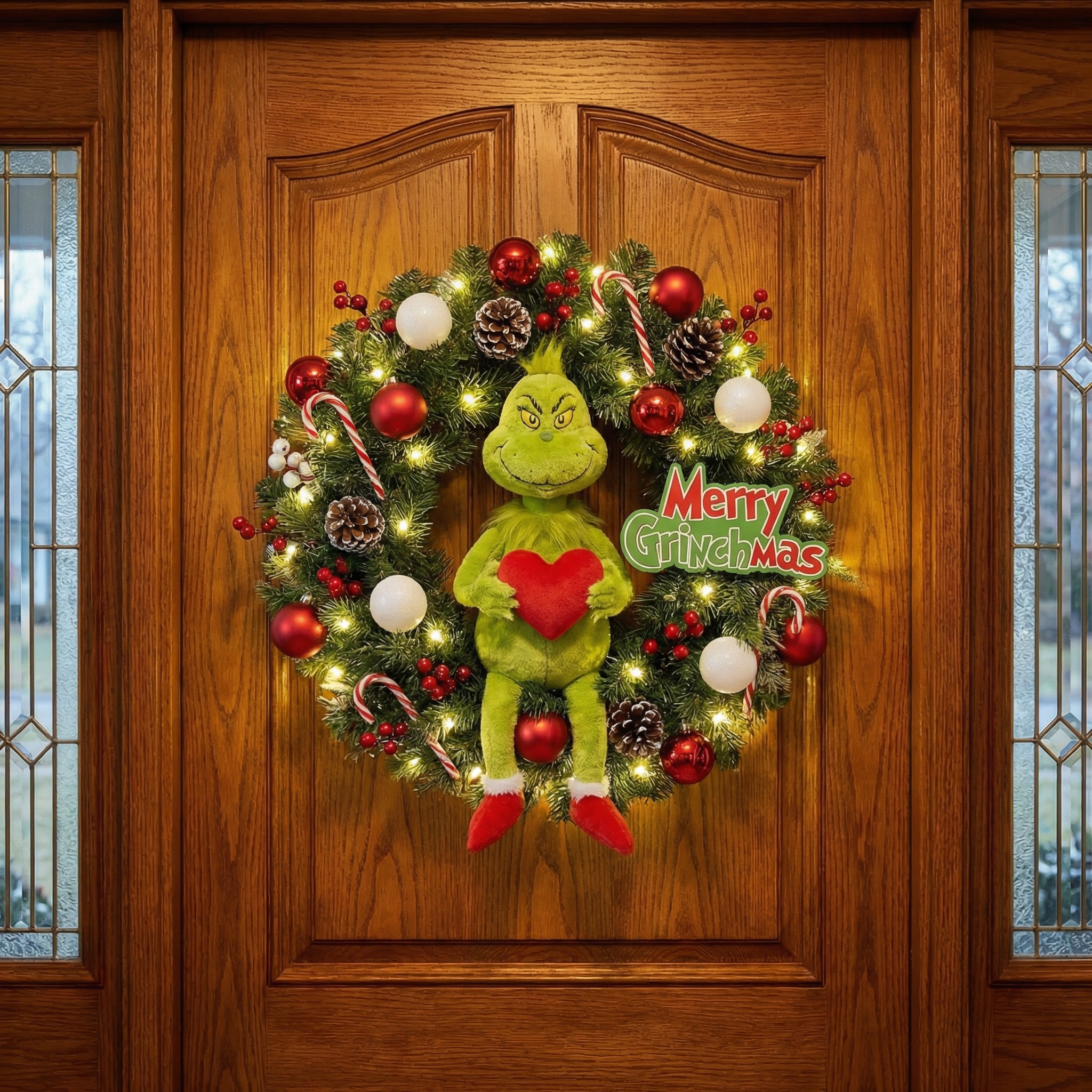 Red Berry and Pine Abundance Christmas Wreath