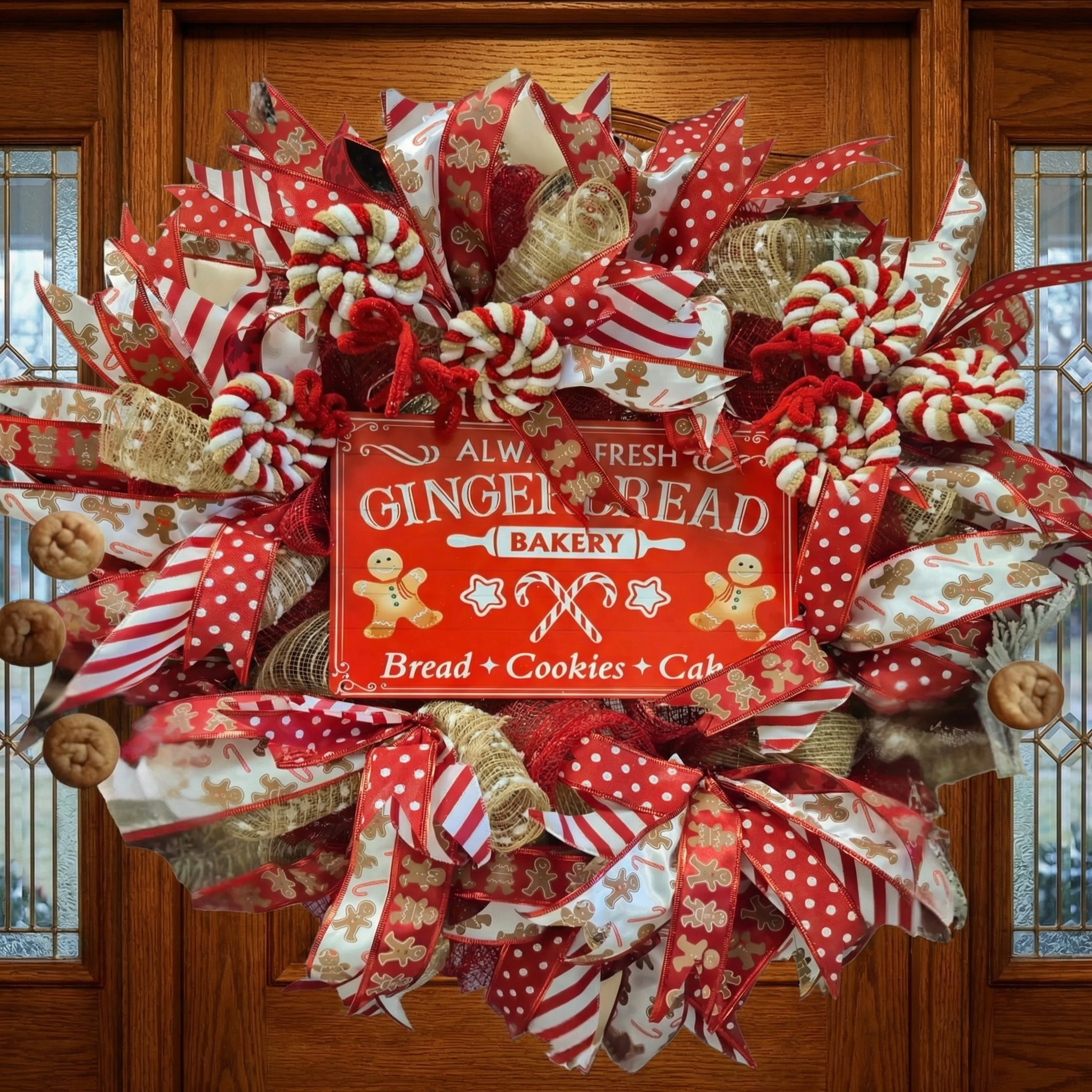 Gingerbread Bakery Christmas Wreath