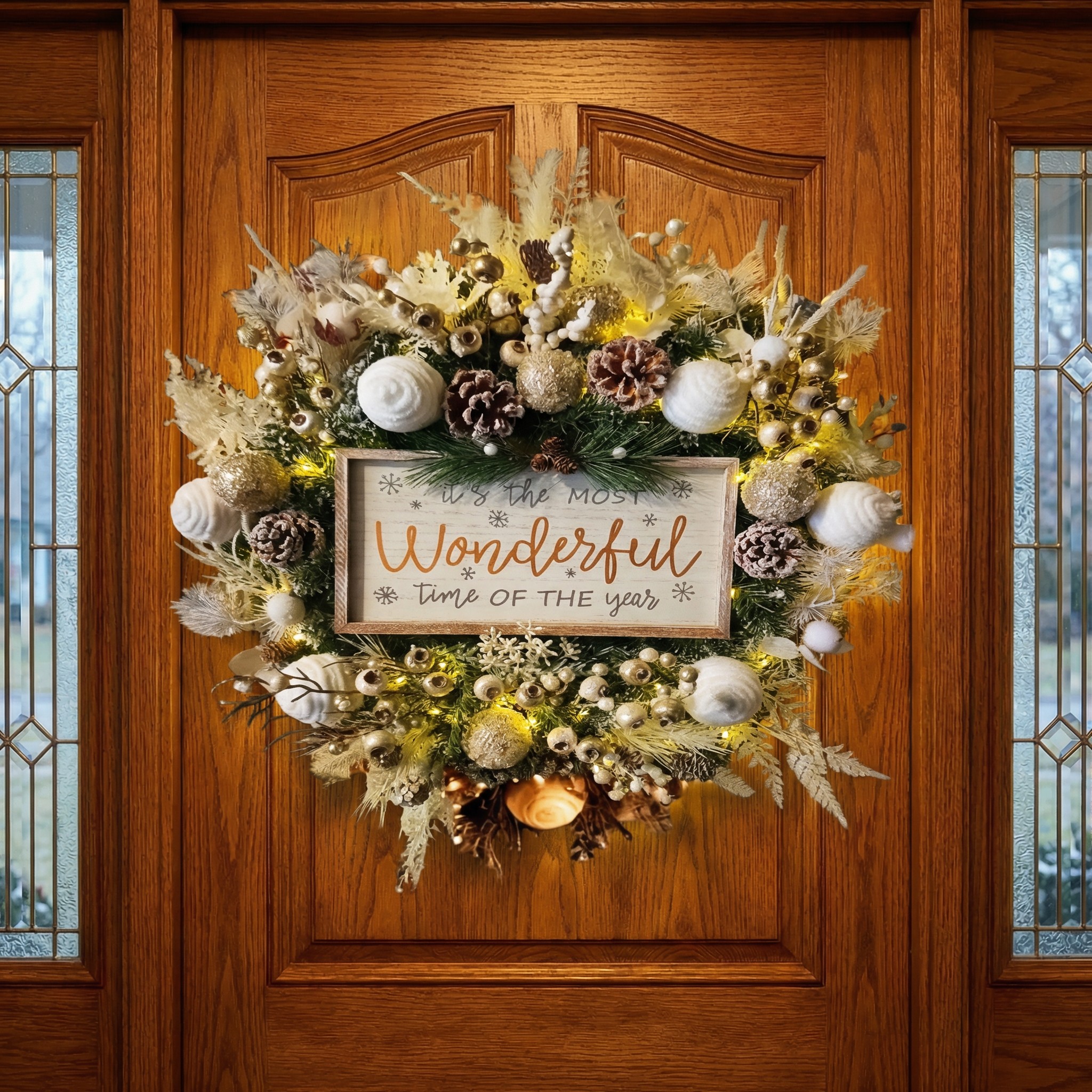Most Wonderful Time Christmas Wreath
