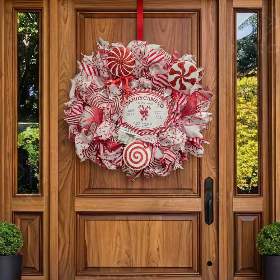 Candy Cane Co Variation Wreath