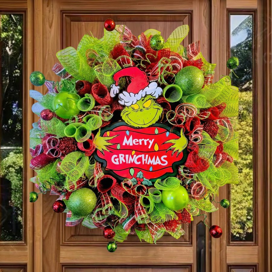 Grinch Legs Wreath
