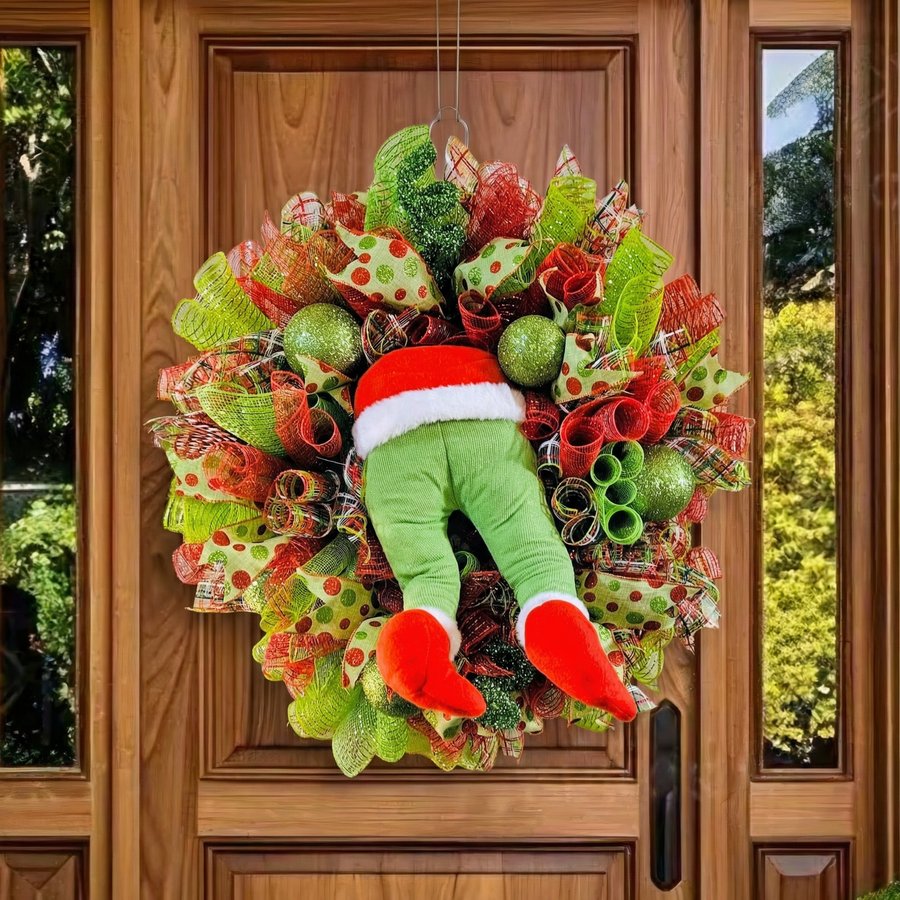 Grinch Legs Variation Wreath