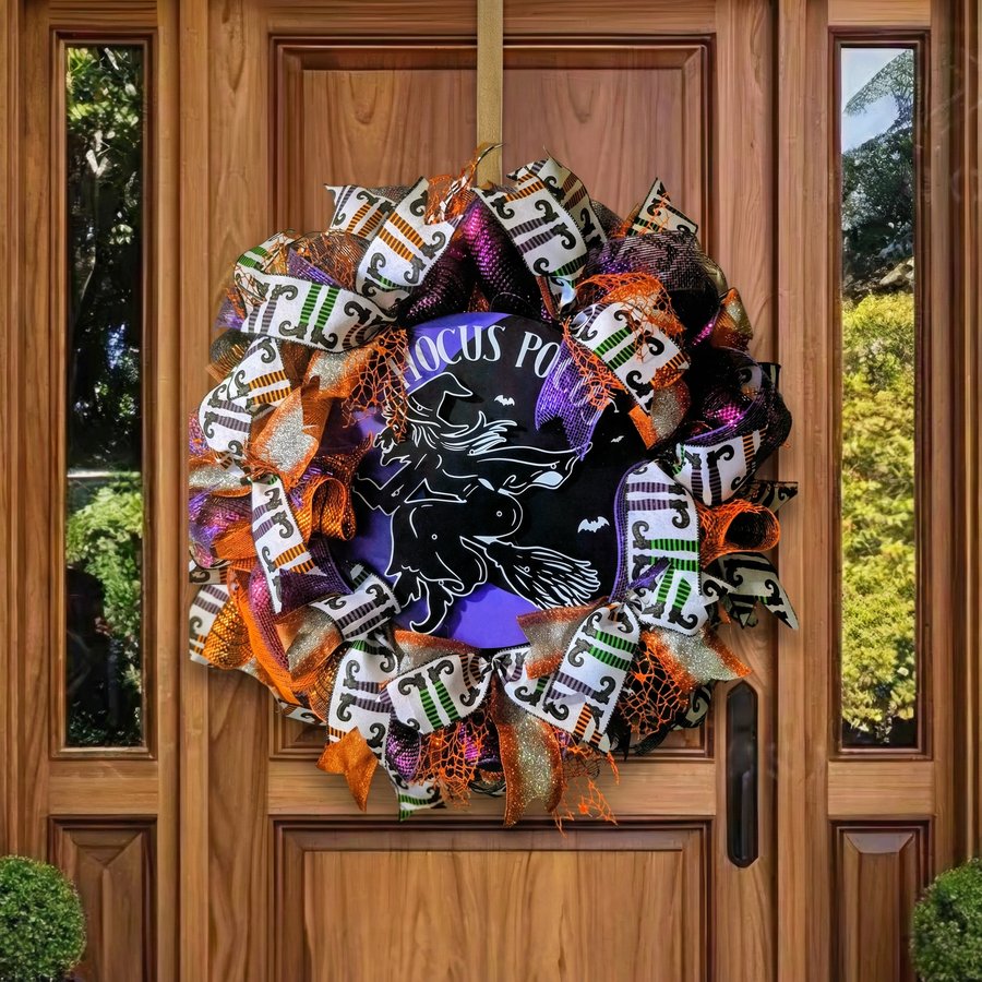 Hocus Pocus Witch Halloween Wreath