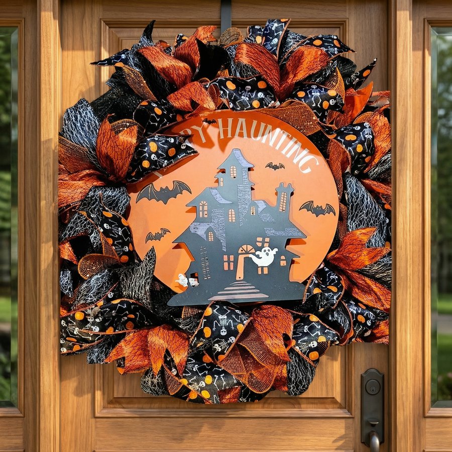Happy Haunting Halloween Wreath
