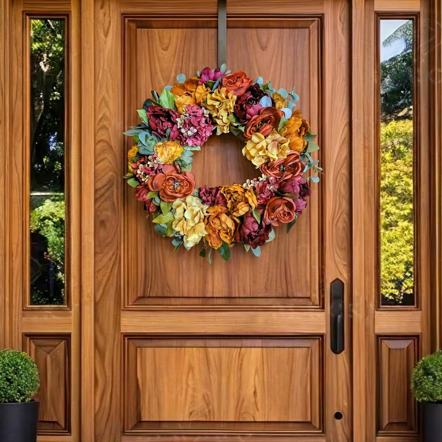 Fall Floral Peony Wreath