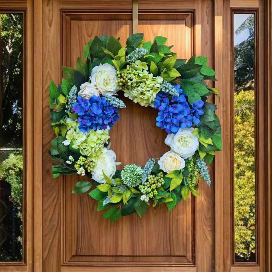 Blue Hydrangea Wreath