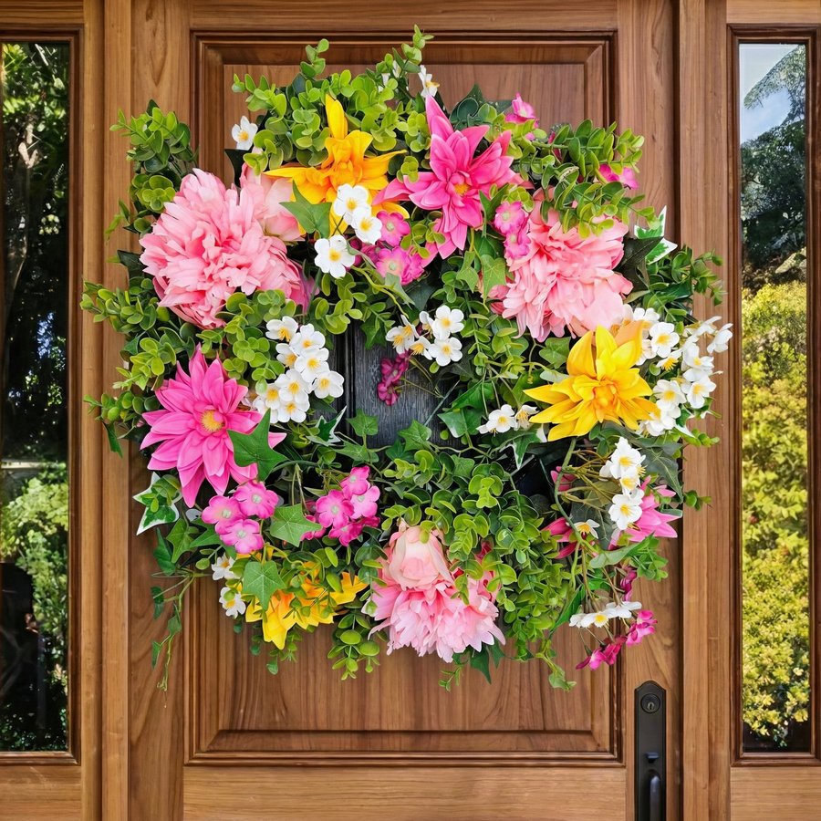 Colorful Spring Mixed Wreath