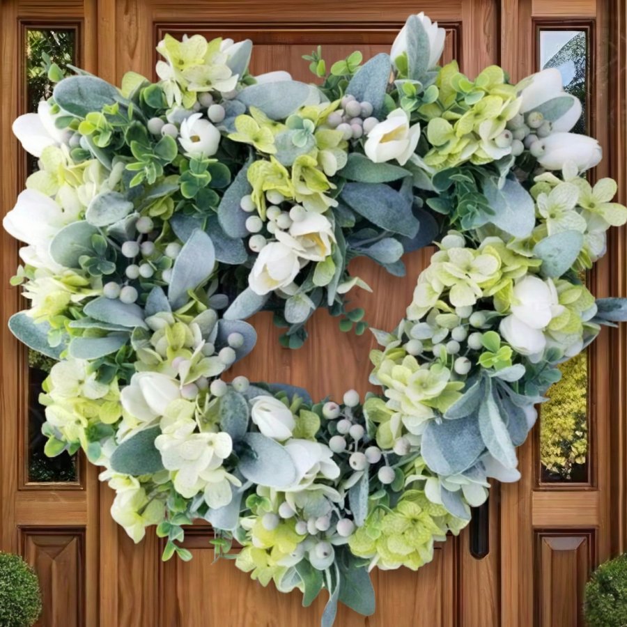 Lamb's Ear Heart Wreath