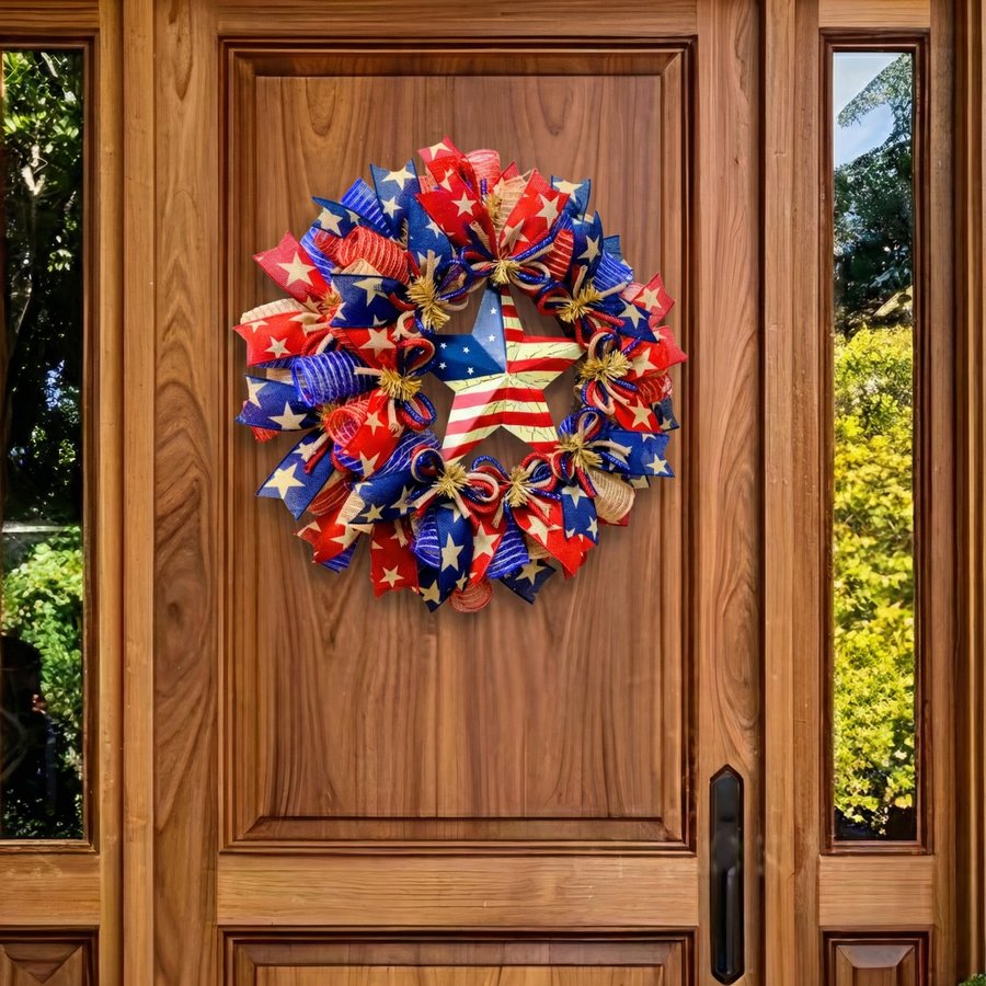Flag Star Center Patriotic Wreath